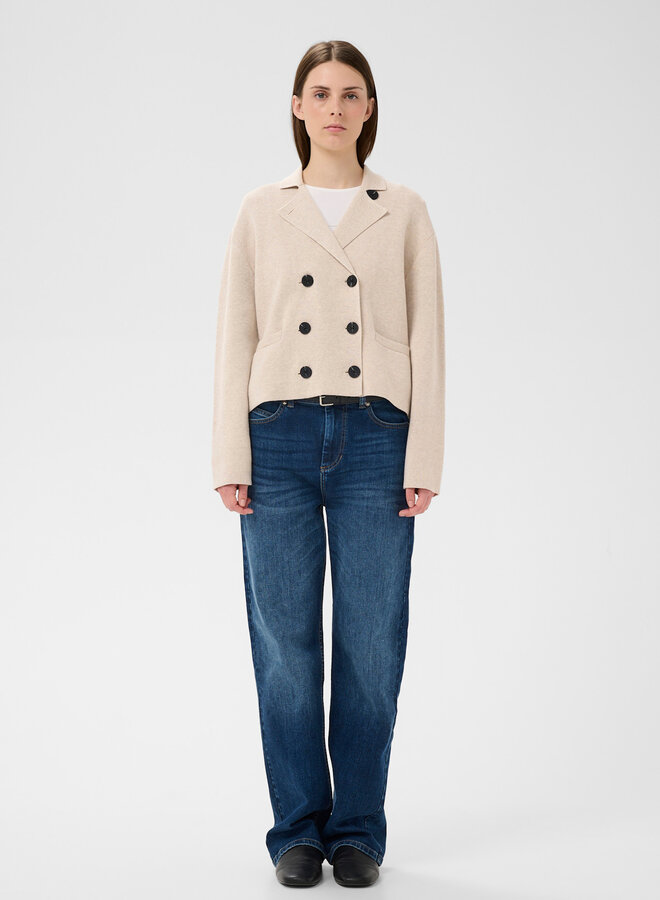 Cardigan InWear Delarose à fermeture croisée écru