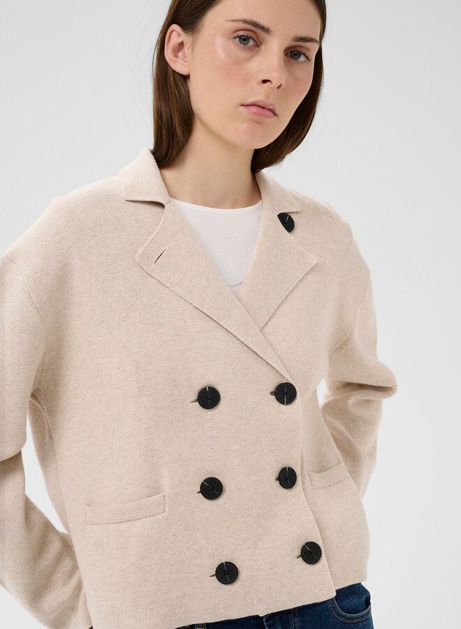 Cardigan InWear Delarose à fermeture croisée écru