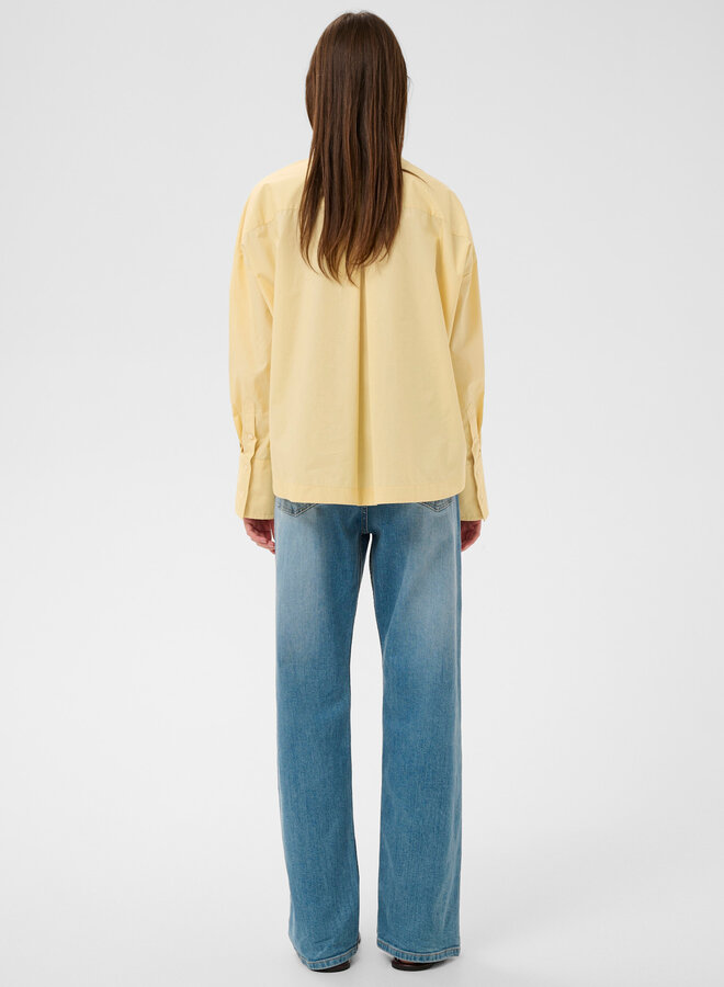 Chemise InWear Lelo ample & courte beige camomille