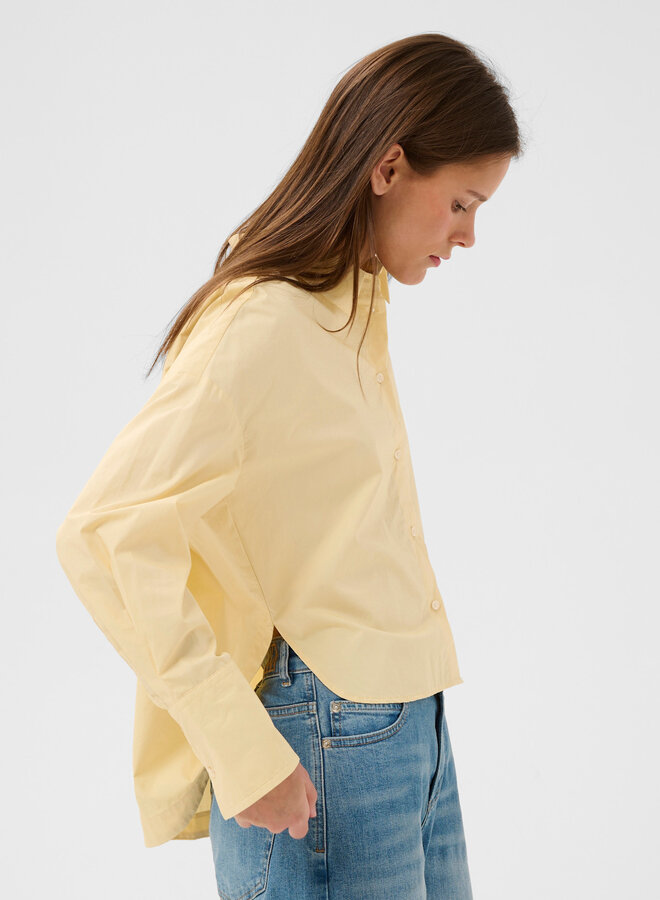 Chemise InWear Lelo ample & courte beige camomille