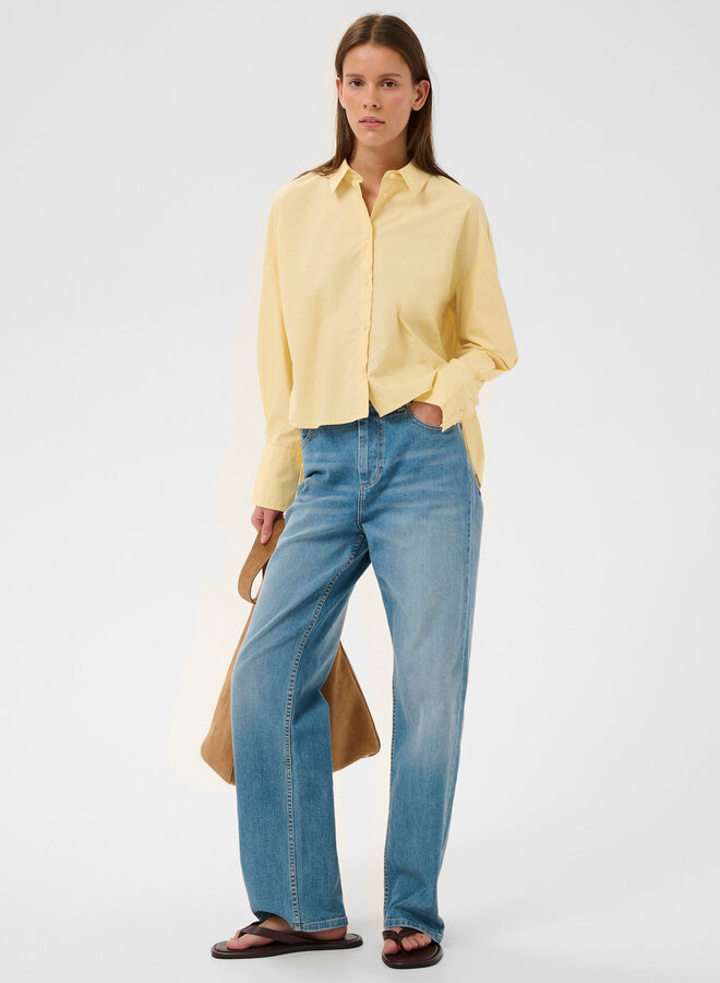 Chemise InWear Lelo ample & courte beige camomille