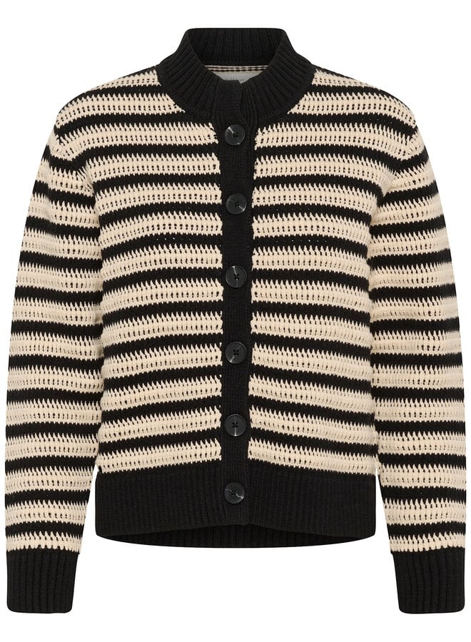Cardigan InWear Moska tissé écru & noir