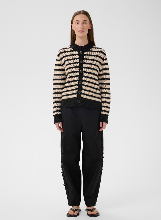 Cardigan InWear Moska tissé écru & noir