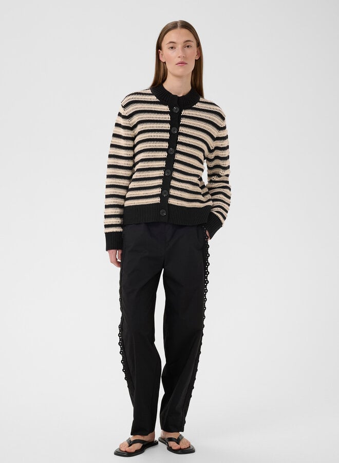 Cardigan InWear Moska tissé écru & noir