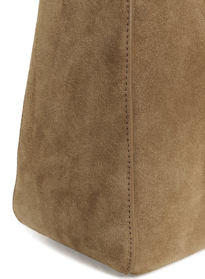 Sac porté à l’épaule InWear Avika en suède beige tabac