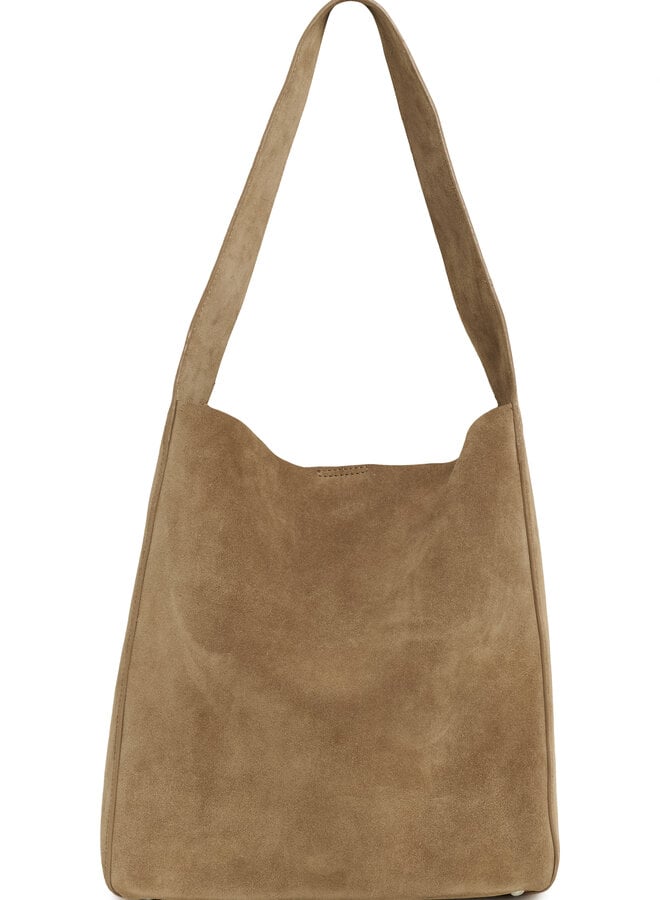 Sac porté à l’épaule InWear Avika en suède beige tabac