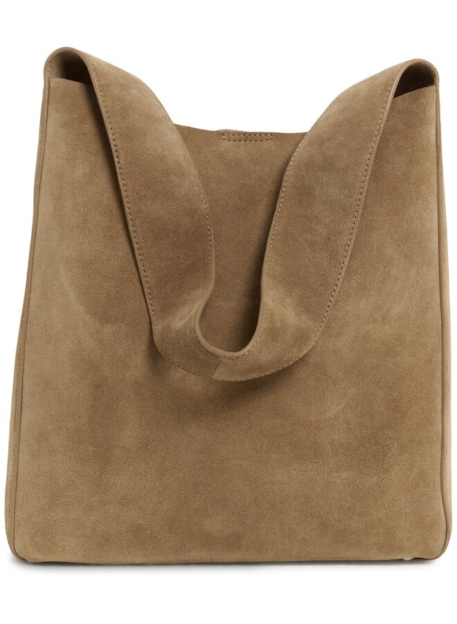Sac porté à l’épaule InWear Avika en suède beige tabac
