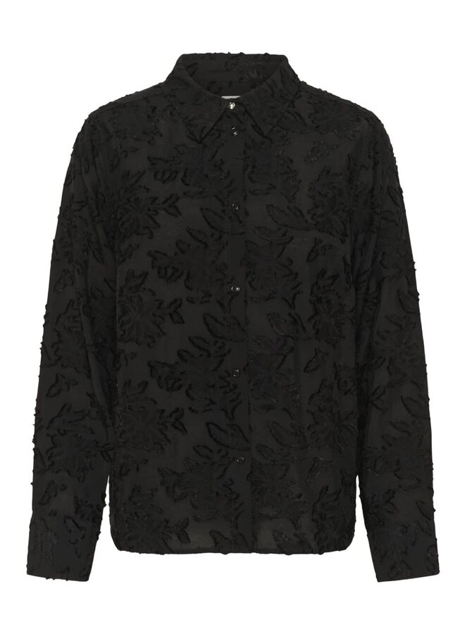 Chemise PartTwo Vilya noire à motifs velours noir