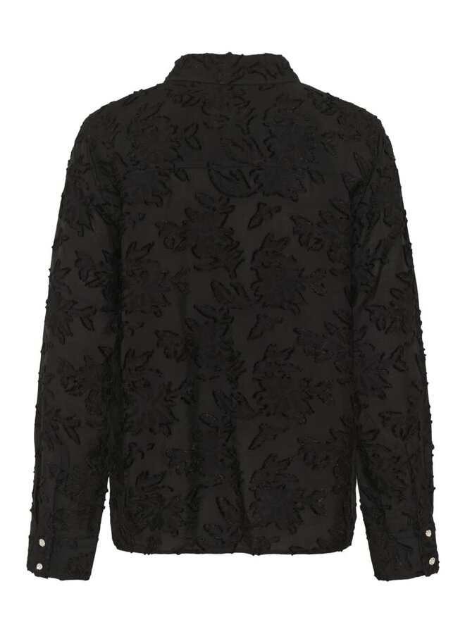 Chemise PartTwo Vilya noire à motifs velours noir