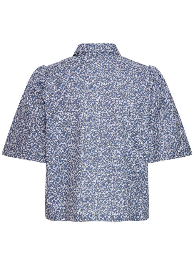 Blouse Atelier Rêve Odessa  bleu Odessa fleurie beige