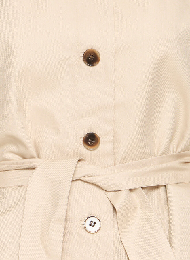 Manteau Atelier Rêve Lunas  beige à col en corduroy brun