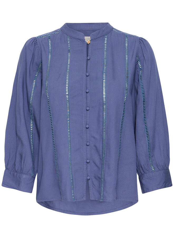 Blouse Atelier Rêve Petra avec crochet bleu Odessa