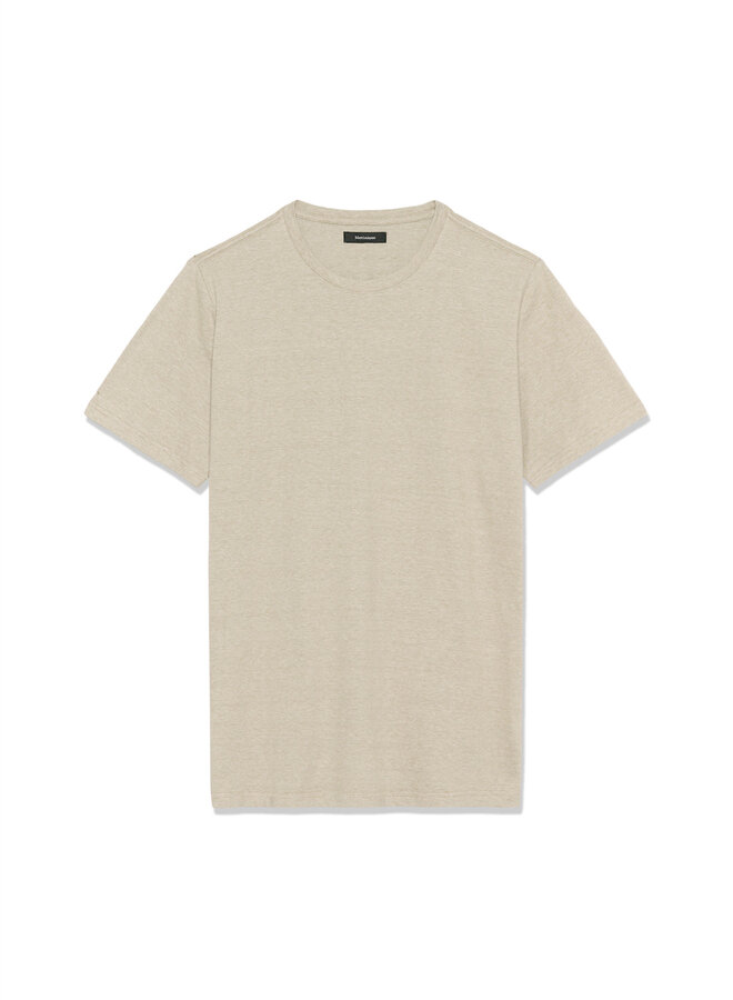 T-shirt Matinique Jermane à fines rayures beige caribou
