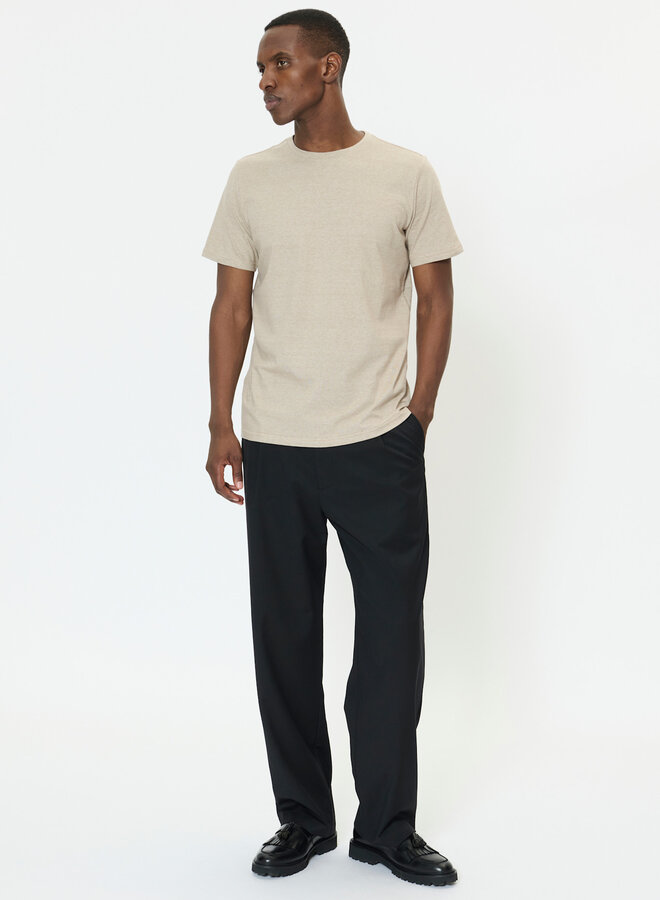 T-shirt Matinique Jermane à fines rayures beige caribou