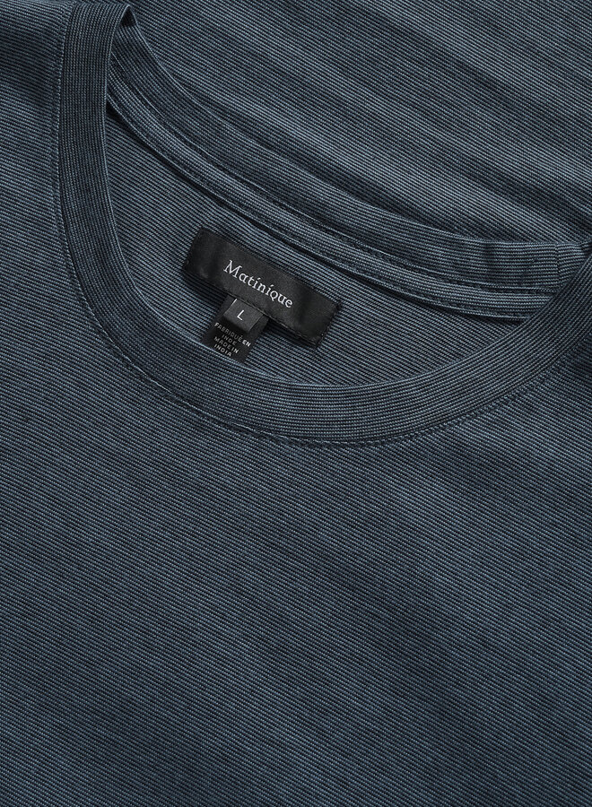 T-shirt Matinique Jermane à fines rayures bleu fusion & bleu marine