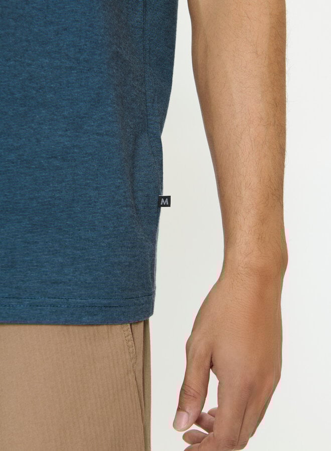 T-shirt Matinique Jermane à fines rayures bleu fusion & bleu marine