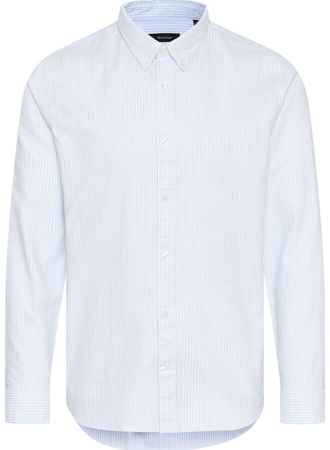 Chemise Matinique Trostol Oxford rayée bleu pâle & blanche