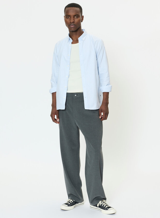 Chemise Matinique Trostol Oxford rayée bleu pâle & blanche