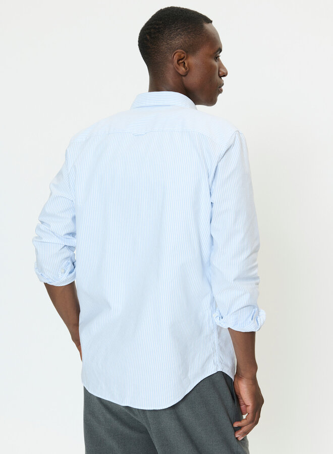 Chemise Matinique Trostol Oxford rayée bleu pâle & blanche