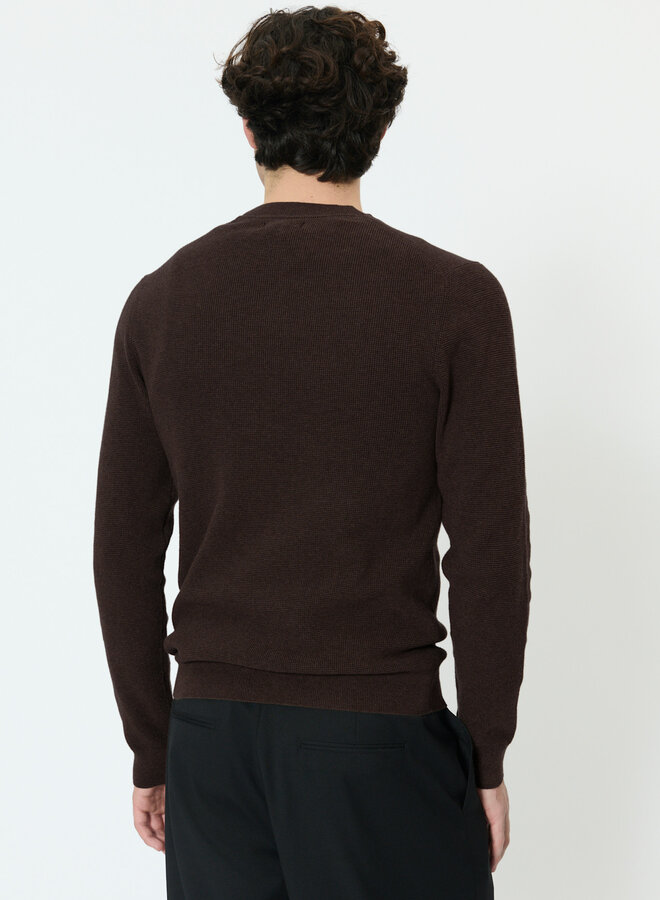 Tricot Matinique Lagoon gaufré brun chocolat