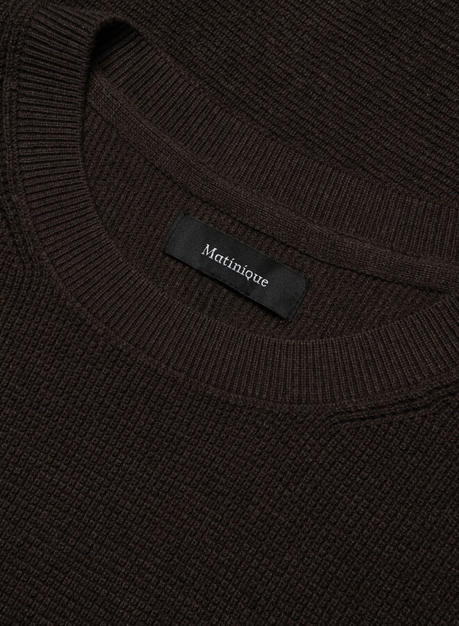 Tricot Matinique Lagoon gaufré brun chocolat