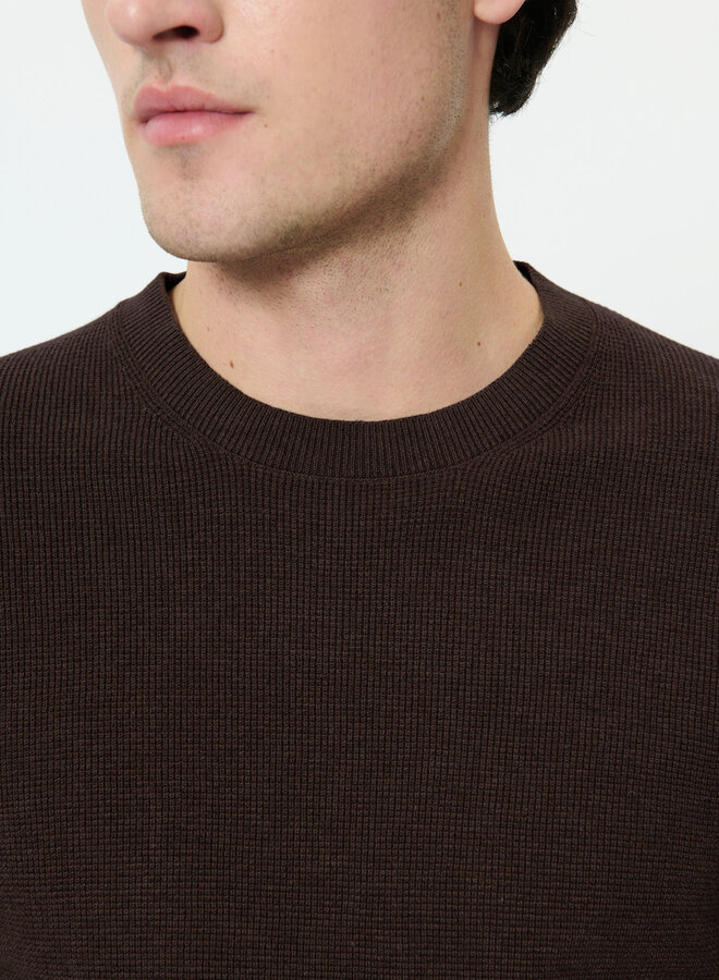 Tricot Matinique Lagoon gaufré brun chocolat