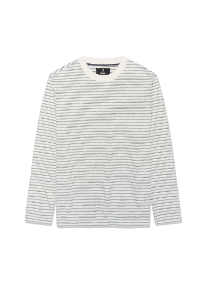Chandail Matinique Kai Heritage écru à rayures vert marin