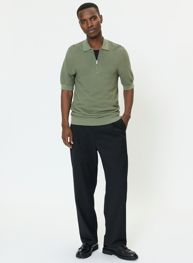 Polo Matinique Polo Knit en tricot vert marin