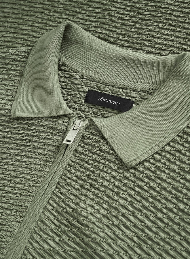 Polo Matinique Polo Knit en tricot vert marin