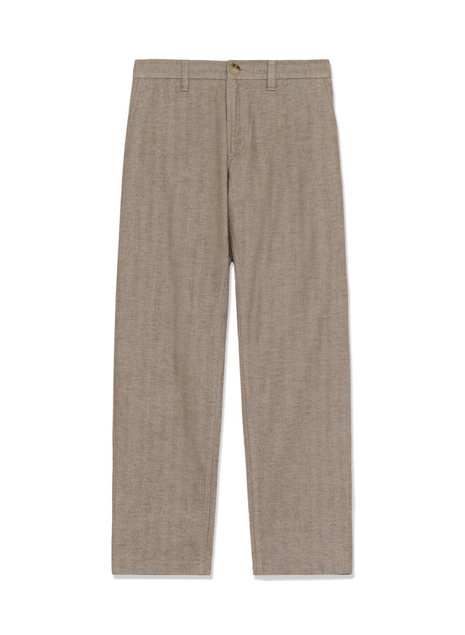 Pantalon Matinique Parker beige taupe plaza à chevrons fins