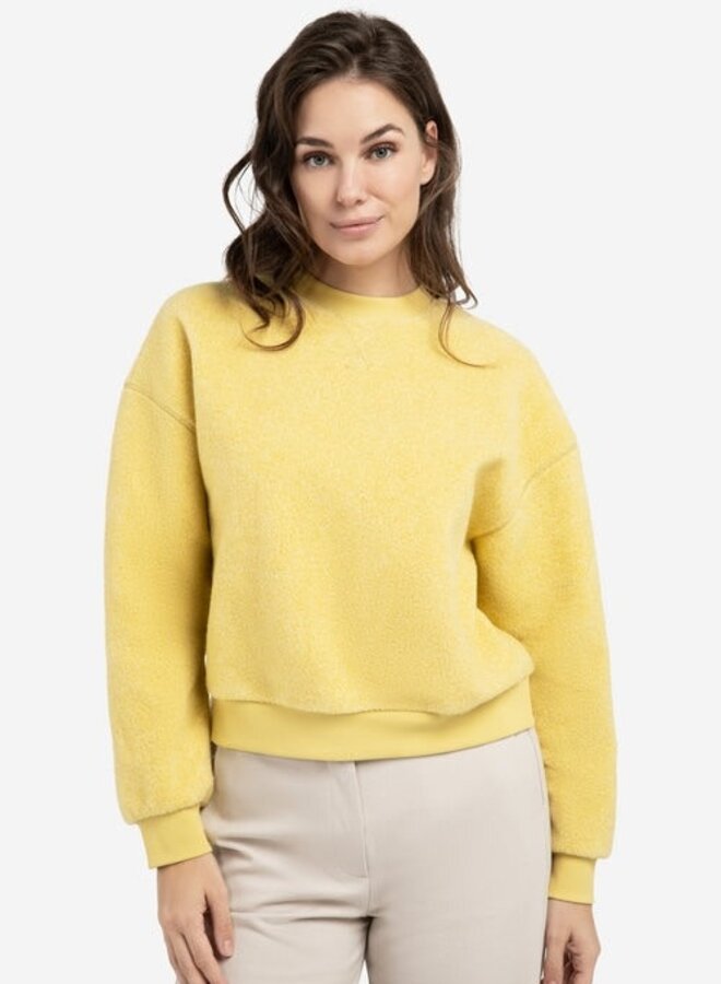 Chandail Yaya bouclé jaune citron