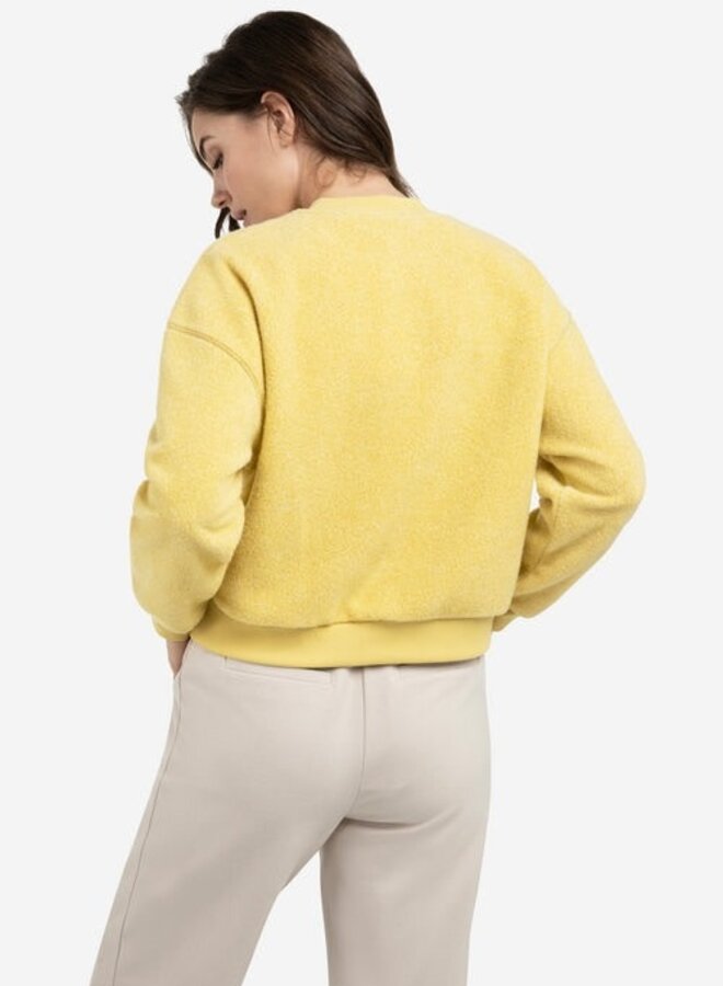 Chandail Yaya bouclé jaune citron