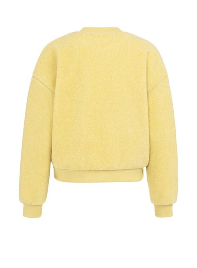 Chandail Yaya bouclé jaune citron