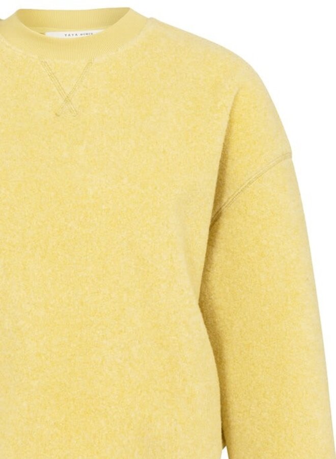 Chandail Yaya bouclé jaune citron