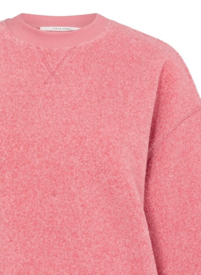 Chandail Yaya bouclé rose gomme