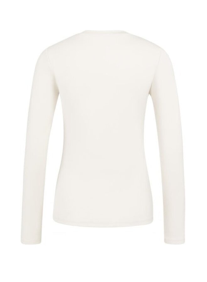 Chandail Yaya à col rond & manches longues beige