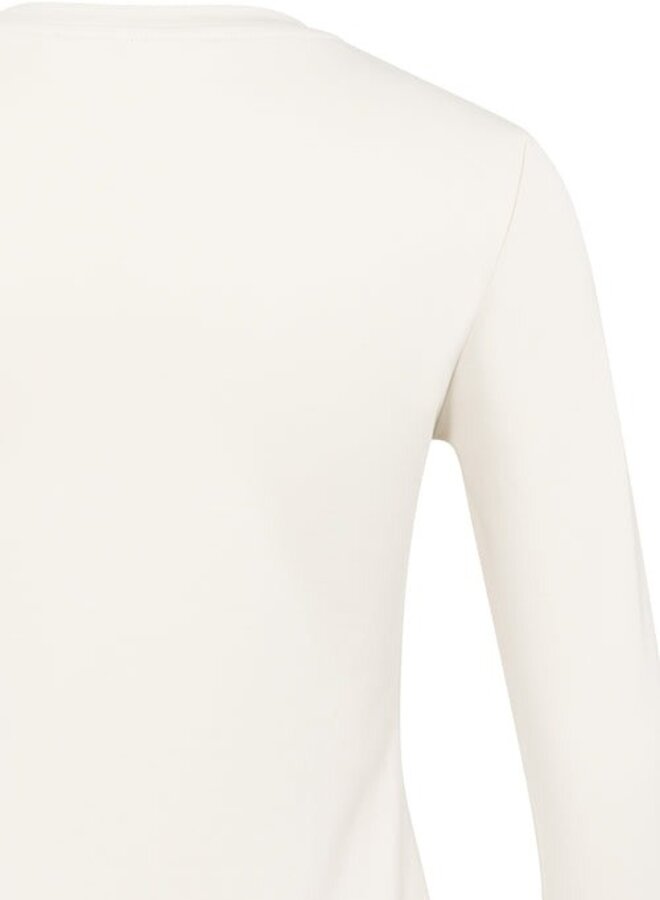 Chandail Yaya à col rond & manches longues beige