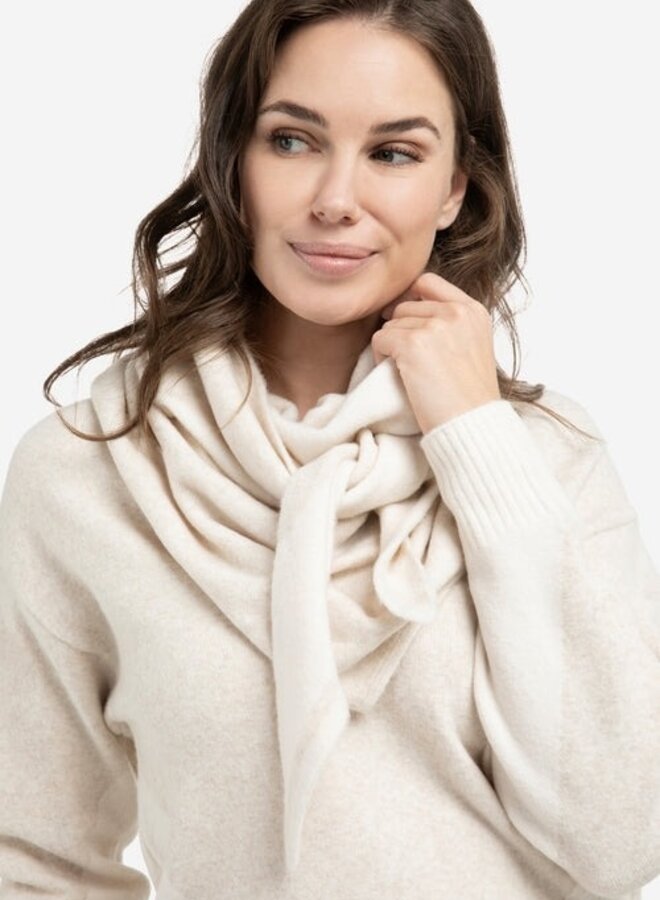 Foulard Yaya en pointe beige mélange