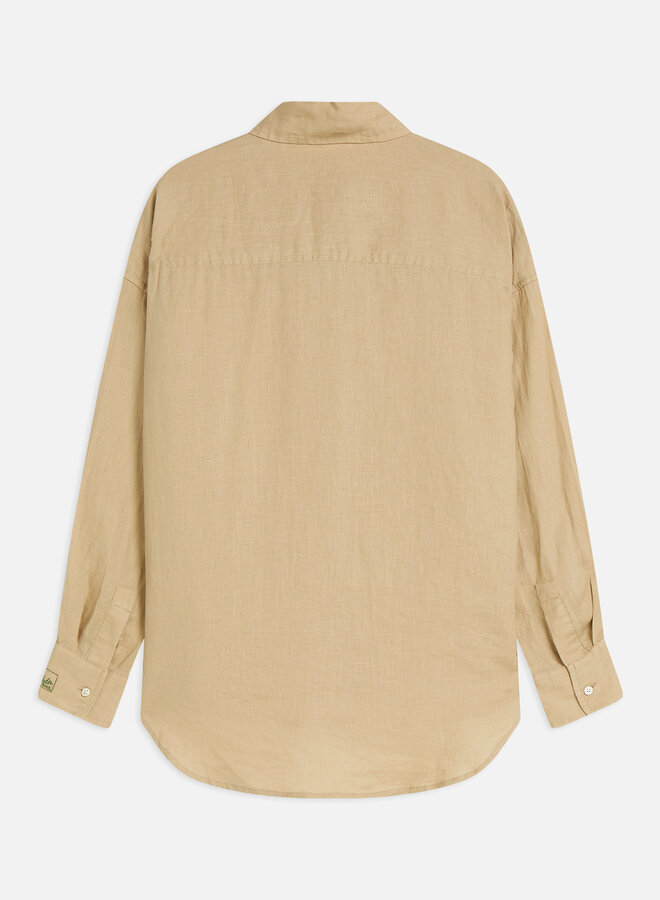 Chemise Scotch & Soda ample en lin beige travertin