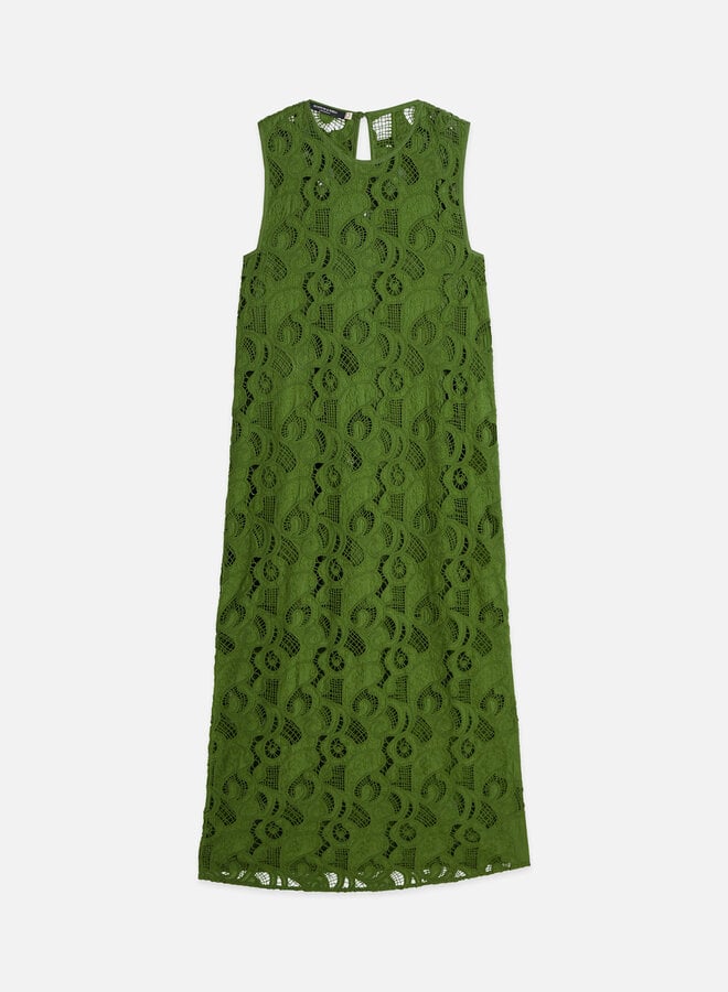 Robe midi Scotch & Soda en crochet vert jardin