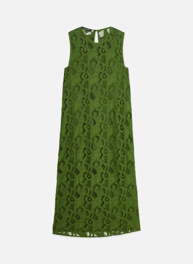 Robe midi Scotch & Soda en crochet vert jardin