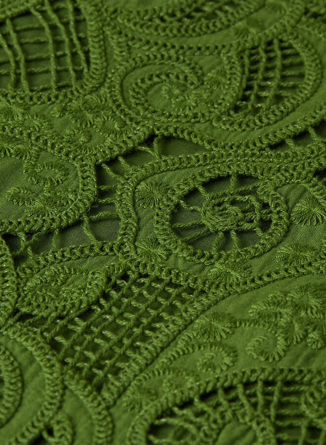 Robe midi Scotch & Soda en crochet vert jardin