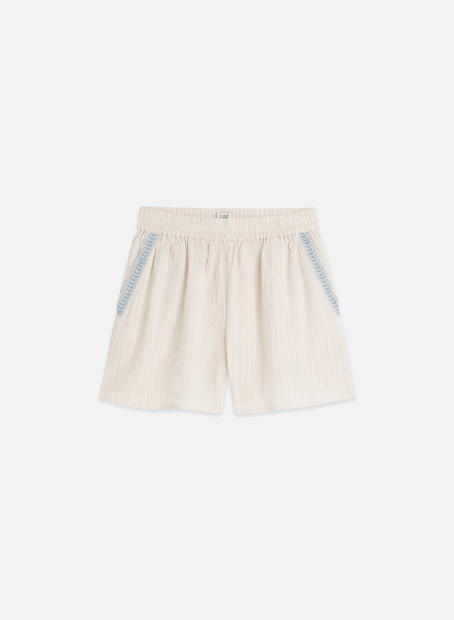 Short Scotch & Soda à taille élastique écrue