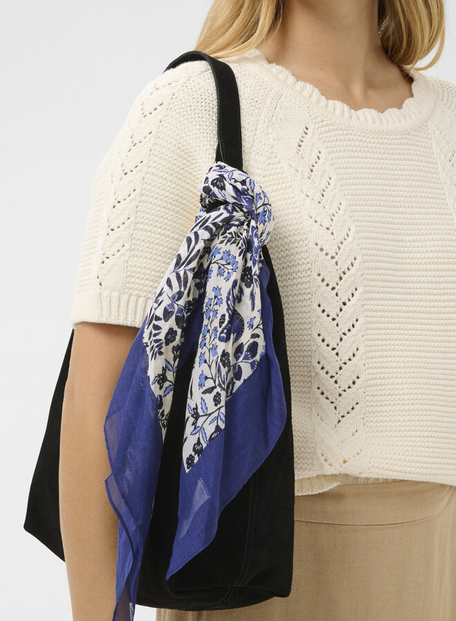 Foulard carré Part Two Phi imprimé bleu indigo multi