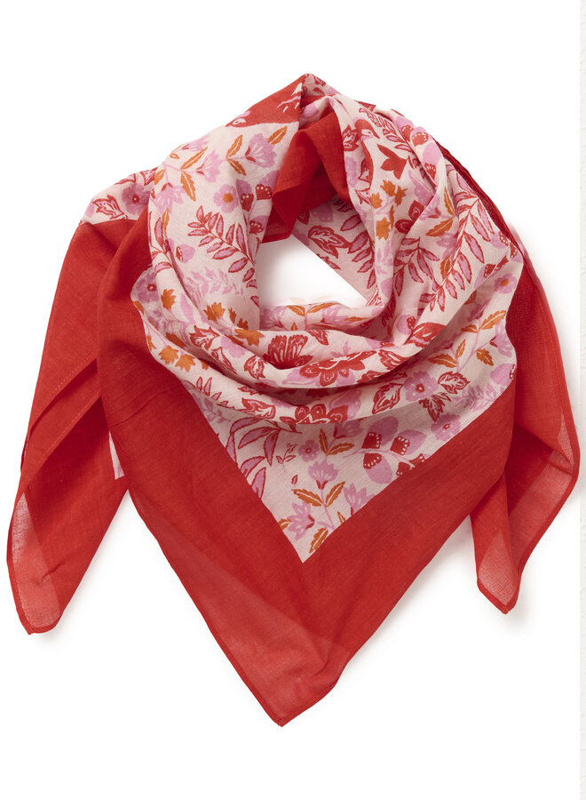 Foulard carré Part Two Phi imprimé rouge poppy multi