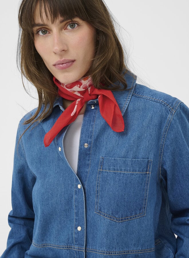 Foulard carré Part Two Phi imprimé rouge poppy multi