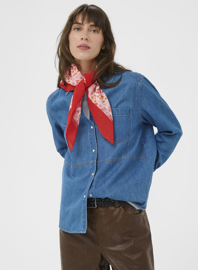 Foulard carré Part Two Phi imprimé rouge poppy multi