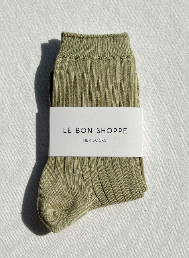 Bas Le Bon Shoppe Her Socks vert avocat
