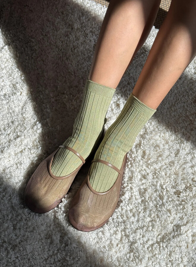 Bas Le Bon Shoppe Her Socks vert avocat