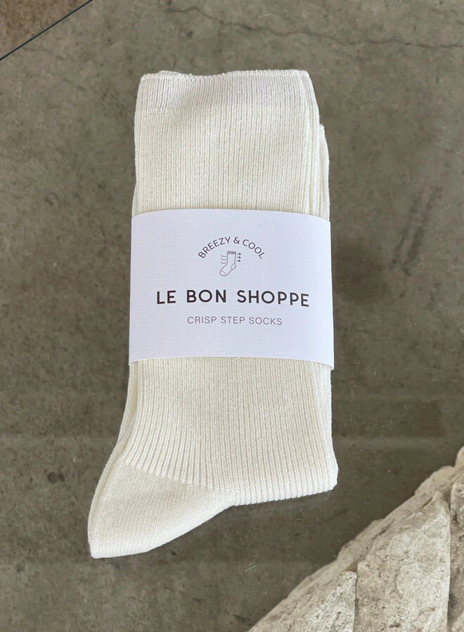 Bas Le Bon Shoppe Crisp Step Socks blancs